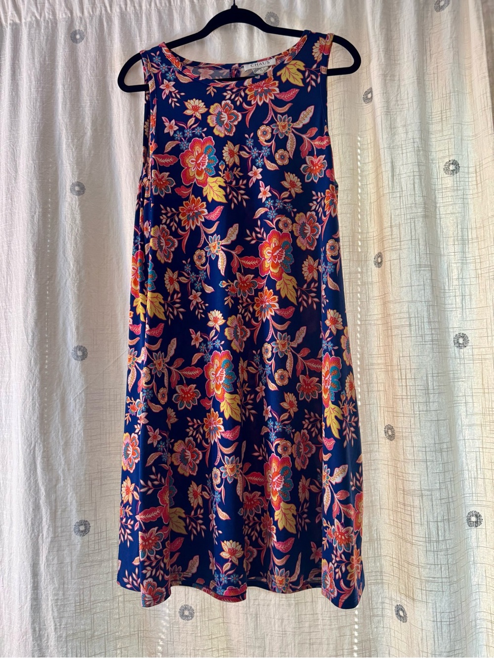 Floral Navy A-Line Dress - Chaus